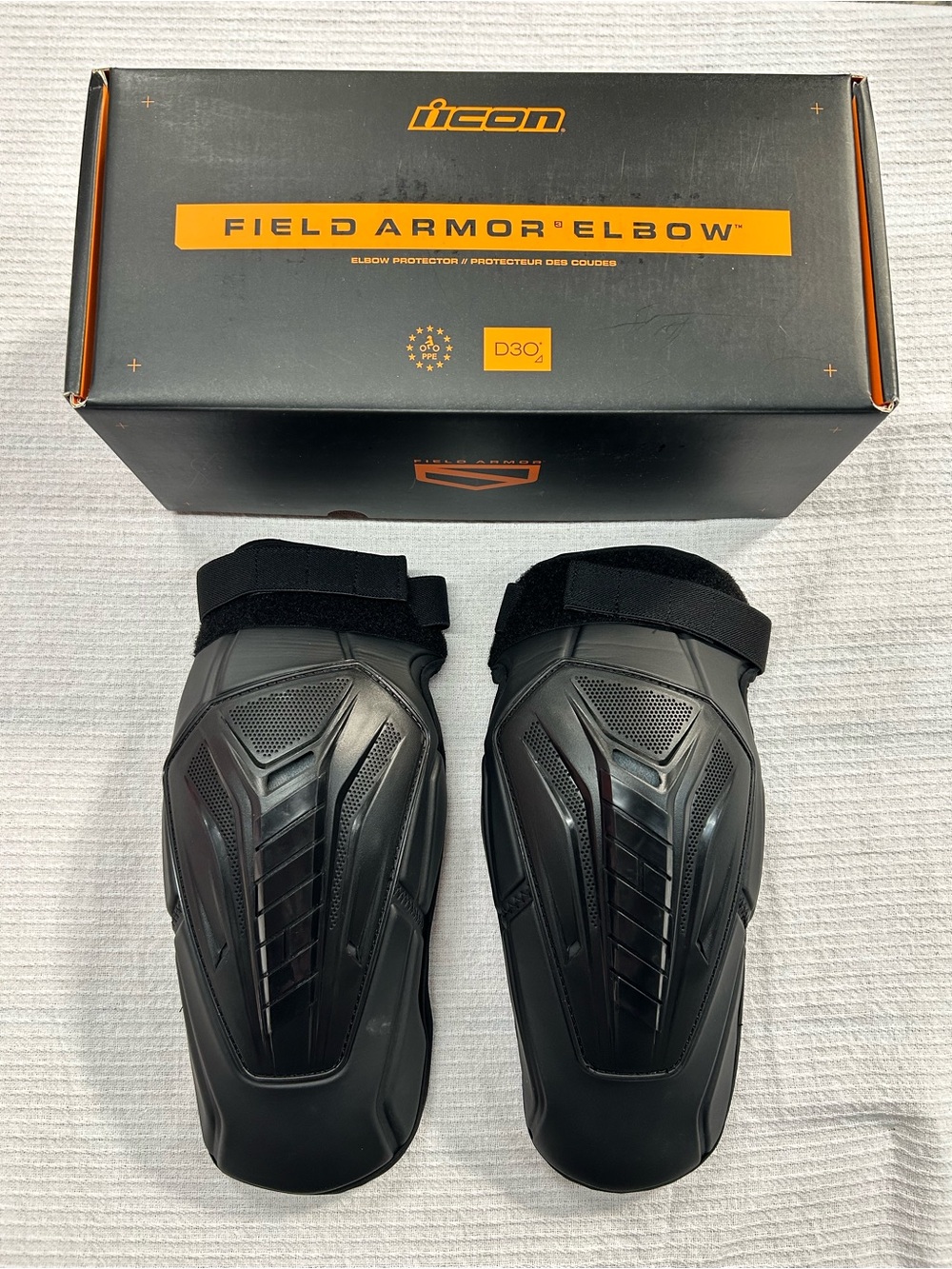 ICON Field Armor Elbow Guards - Black Motorcycle gear